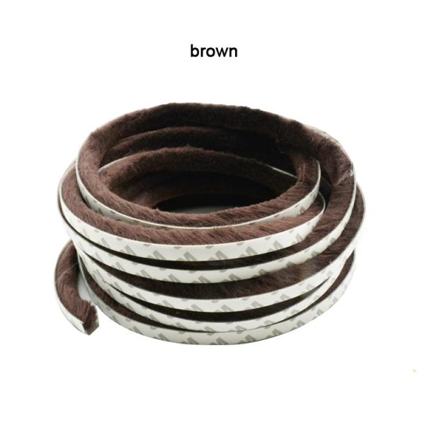 ABM Soft pile weather strip with double side 3M tape for window and door