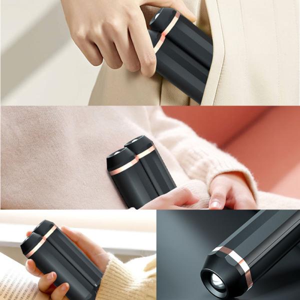 Mini Heaters USB Charge Hand Warmers 2 Pack Magnetic Rechargeable Electric flashlight power bank