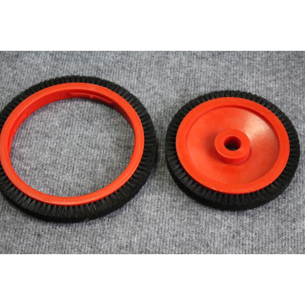 Монфорс стентер Части машины Маленький щетка Колесо Красное Пластиковое тело Черное Бристл 22 мм Внутренний диаметр