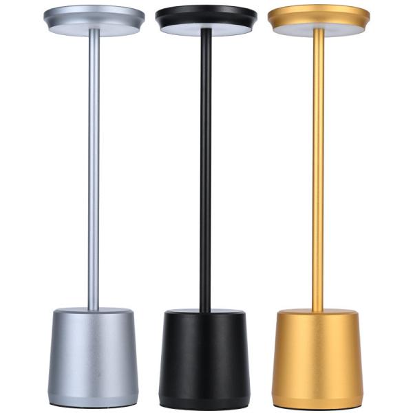Bedside Cordless Rechargeable Metal Touch Table Lamp 188lm