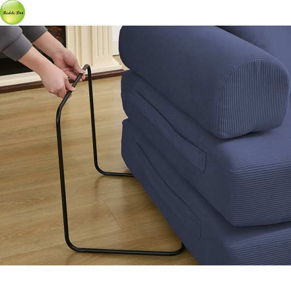 Multiple Combinations Striped Fabric Sofa Bed For Living Room Furniture Vacuum Packed Floor Compression Sofa Bed Couch