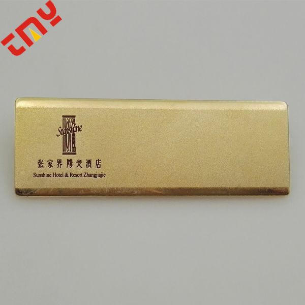 Cheap Blank Stainless Steel Metal Staff Lapel Pin Name Badge