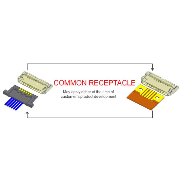 Соединитель коаксиального кабеля Lvds для Pin Fpc тангажа 6 монитора DW-5 20598-006T-02 0.5mm Lcd