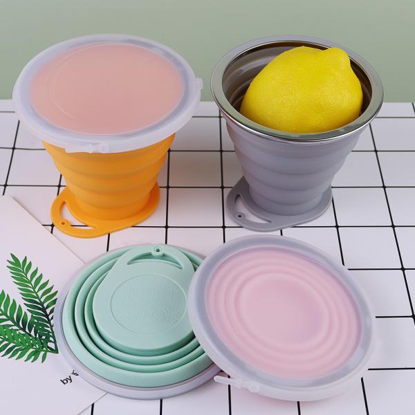 Space Saving Folding Silicone Cup BPA Free Collapsible Water Cup 270ml