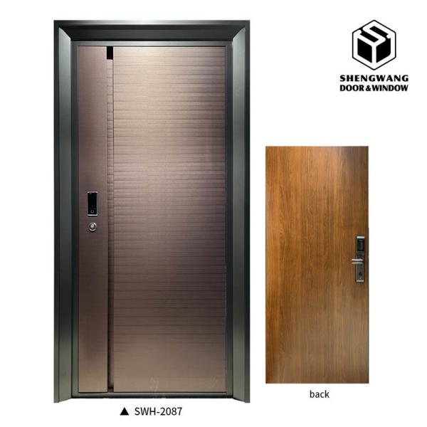 Customized Color Sapele Aluminum Room Door Soundproof Entry Fireproof Room Door