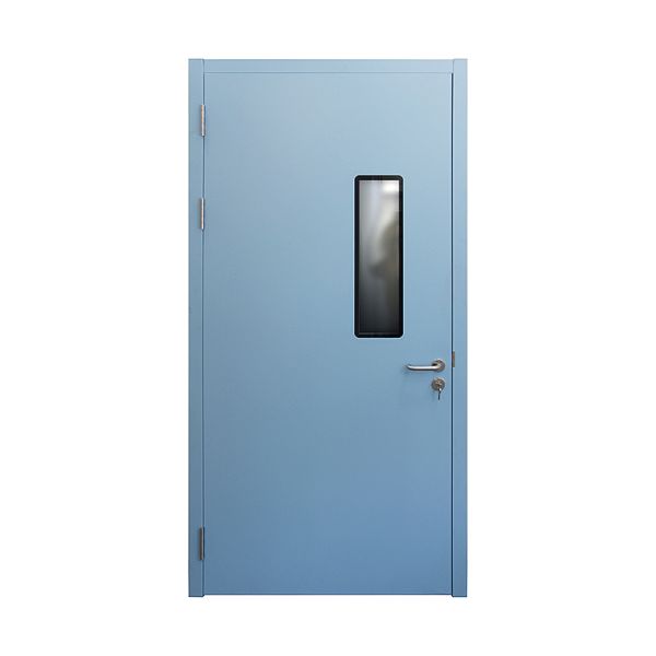 Clean Room Hospital Swing Door Thick Steel Blue Aluminum Frame Soundproof