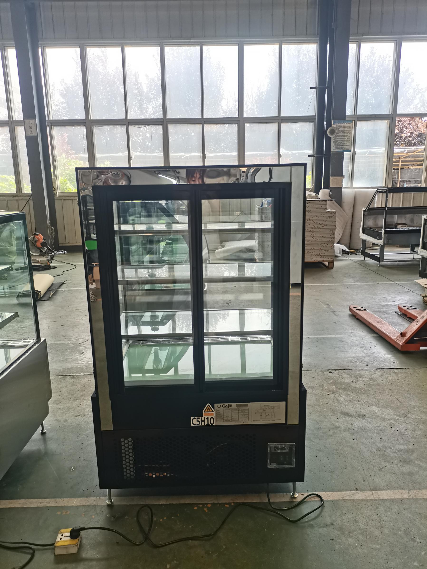 VERA 90TSB Customized Black Color Commercial Dessert Display Fridge Refrigerator Perfect for Bakeries Cake Shops Food Stands