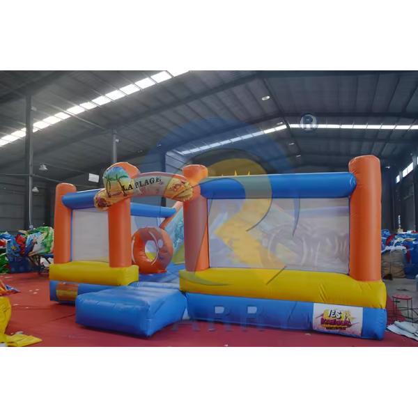 Portable PVC Bouncer Slide Combo with Obstacle Course and Inflatable Climbing Wall