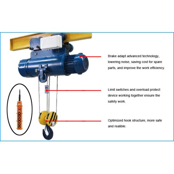 10 compactos resistentes Ton Wire Rope Hoist 220V al levantador de la cuerda de alambre 440V