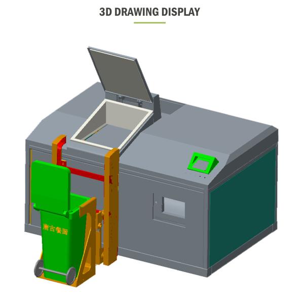 SS 300KG Converting Food Waste Into Fertilizer Recycling Processing Machine