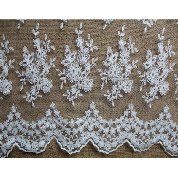 Diamond Mesh based Crown Style Embroidery Lace Fabric Crown for Women's Clothes