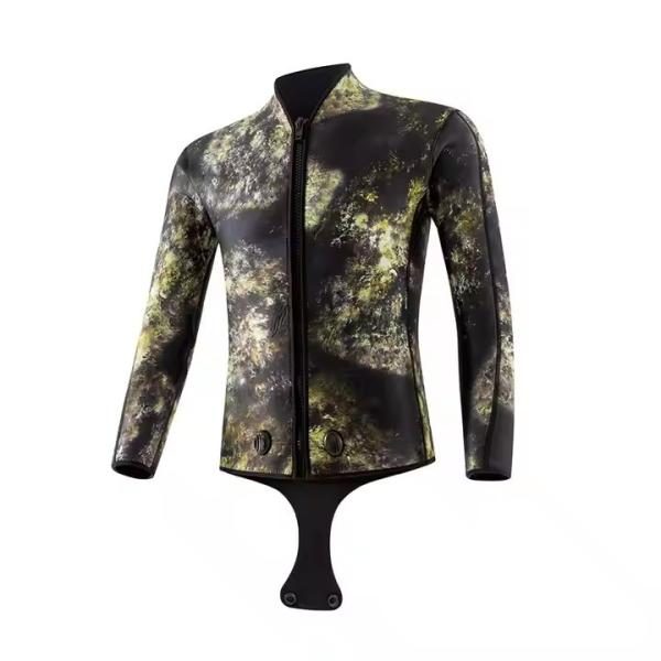 Traje de buceo verde camuflado de 3 mm Traje de buceo amigable para la piel Traje de buceo para deportes submarinos