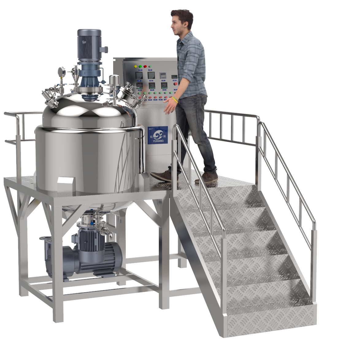 Máquina para hacer productos químicos, mezcladora, emulsionante homogéneo al vacío, jabón líquido y crema de pasta de alta calidad en oferta