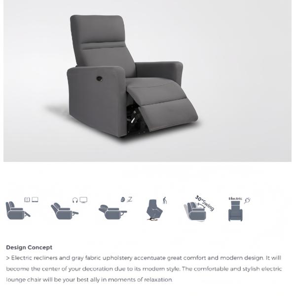 Technology Cloth Country Theatre Chair Electric Lazy Boy Relax Body Recliner