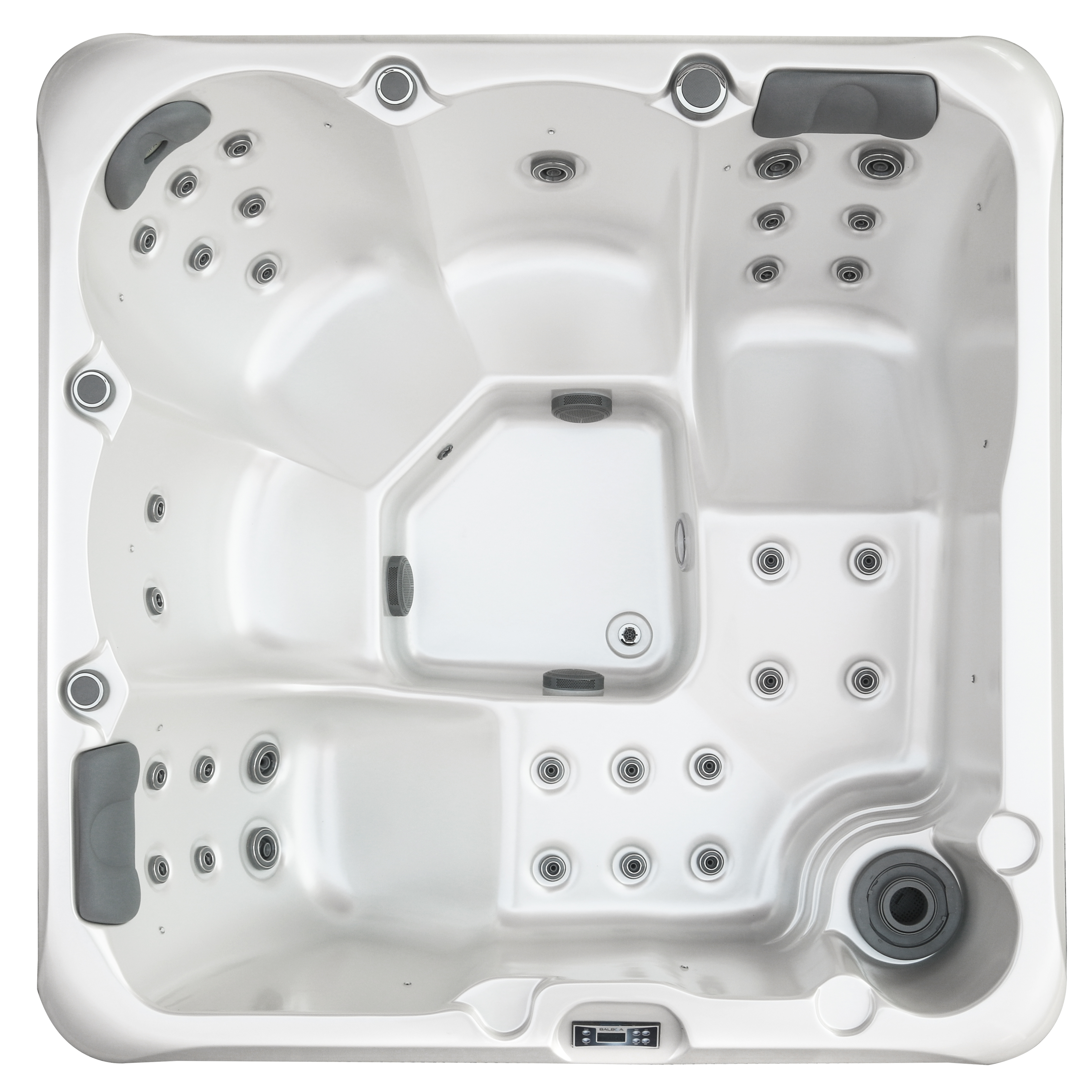 Acrylic Hot Tub Whirlpool Spa Tub with 30 Jets and Balboa BP601G1 + TP500 Control System for 5 People Family Outdoor