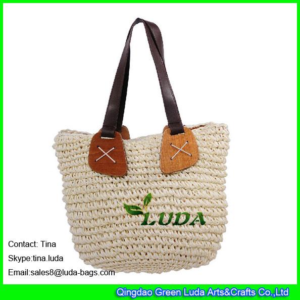 LUDA high quality straw bags summer new paper straw beach bags