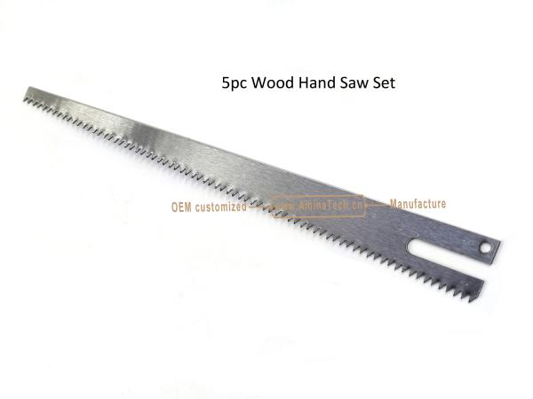 5pc Wood Hand Saw Set,Size:495mm,300mm,298mm,252mm,225mm,Cutting Wood,Pruning the Garden