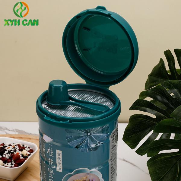 Milk Powder Tin Cans FDA for 500g Tin Boxes for Milk Powder Food Packages 0.23mm Thickness With Top Cover