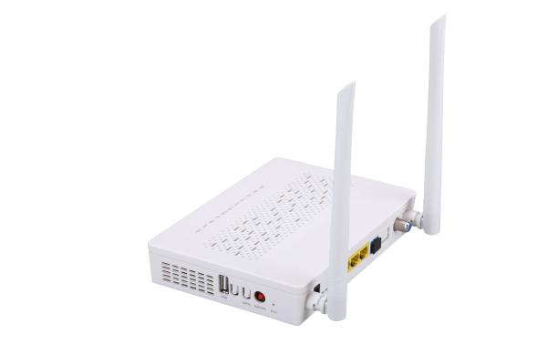 TX 1310nm RX 1490nm FTTH ONU ONT 3FE 1GE WIFI POTS CATV 2T2R Mode 5DBI Gain Frequency 2.4G