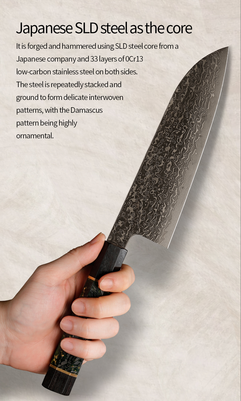 SLD Steel Gyuto Knife: Hand‑Forged Japanese‑Style Chef Knife