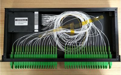 A fibra ótica 18 canaliza CWDM DWDM Mux Demux 1U 19 conector do chassi E2000 da cremalheira