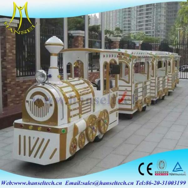 Hansel buy Amusement park electric tourist trackless battery operated amusement train ride