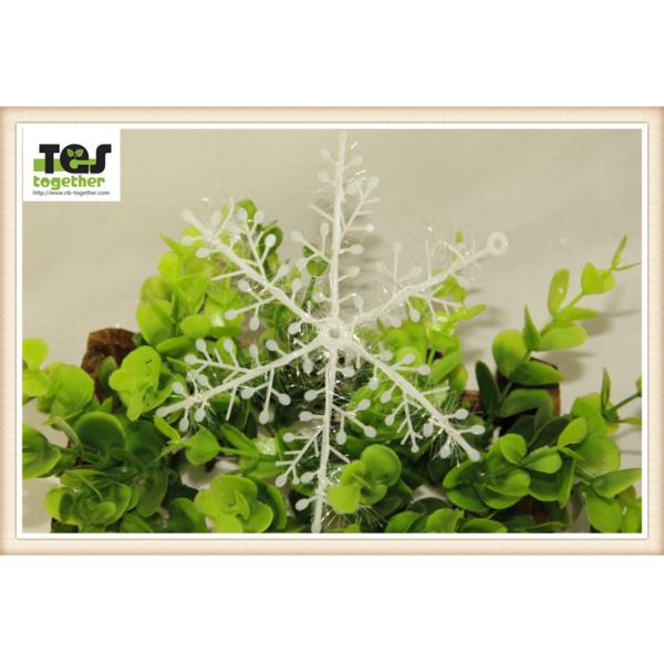 Christmas Plastic Brushed Snowflakes/ Christmas Snowflakes 11CM Snowflakes/ Christmas Decorative Pendant