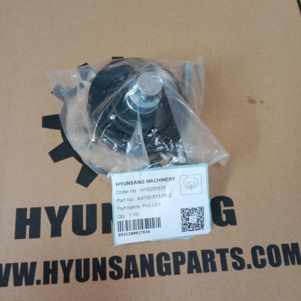 Excavator Engine Parts Pulley A4700-511-01-2 For Hyundai Excavator R110 R140LC R450LC R140W