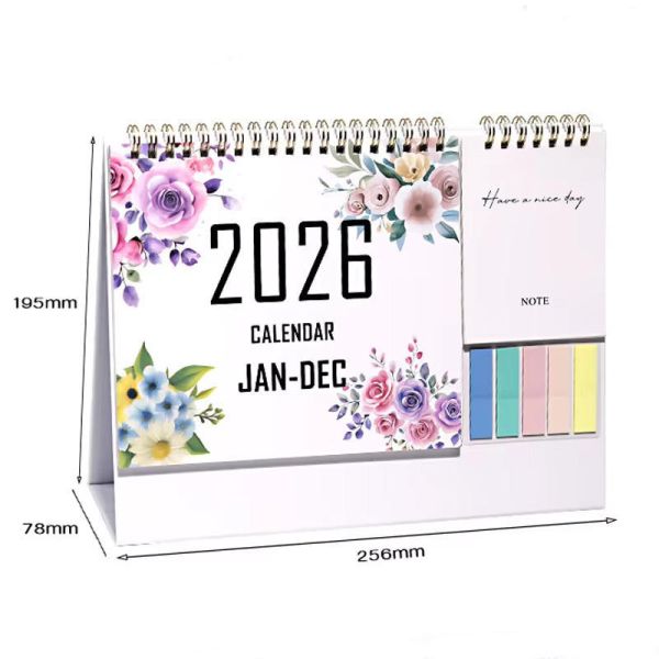 2026 High Quality Custom Printed Desk Calendar Wholesale Paper & Paperboard Printing Service