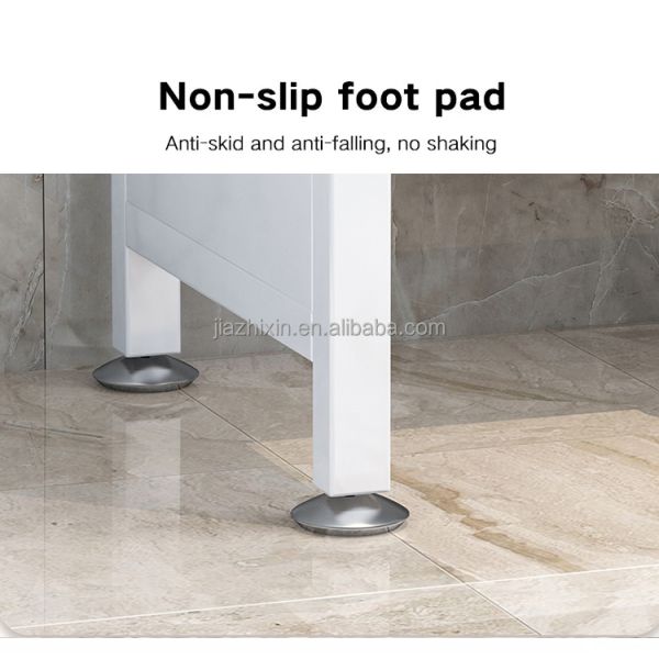 With Cabinet Door  Bathroom Cabinet Foldable Washing Machine Organiser Storage Rack Metal Above Shelf Over the Toilet Rack