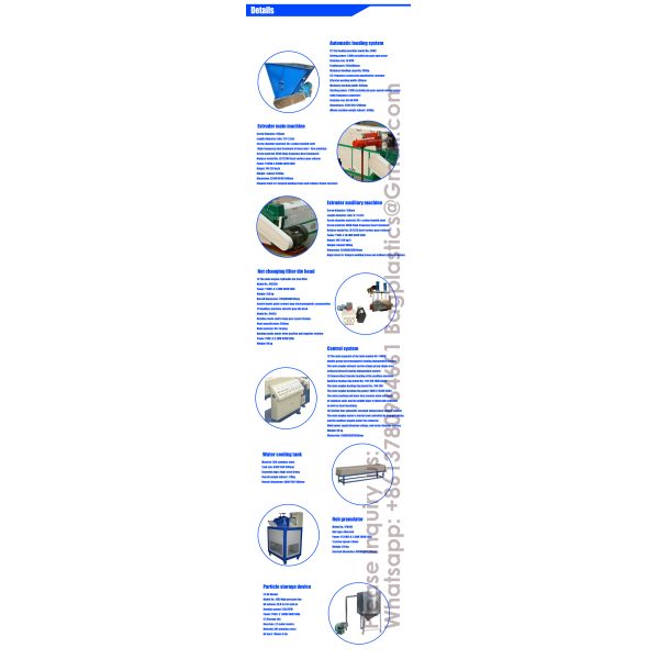 PP PE Pet Plastic Pelletizing Machine / Waste Plastic Recycling Machine / Plastic Granulators Recycling Granulator Plastic Granulation Machine