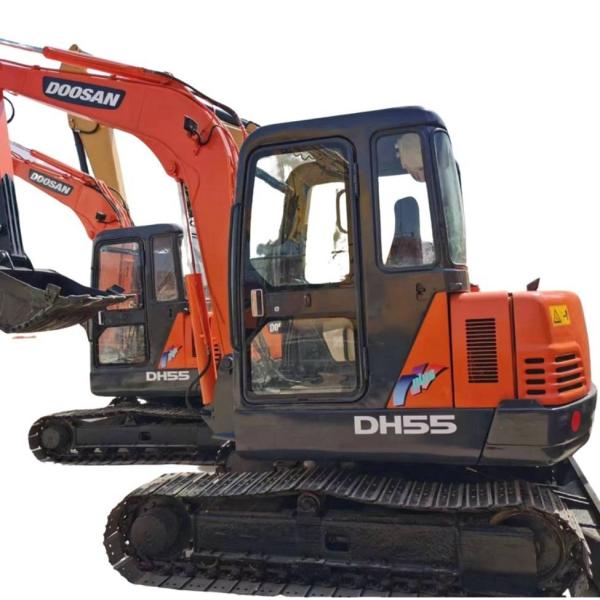 Mini Digger Machine DH55 Used Doosan Excavator 6 Ton 5.5 Ton with MOOG Hydraulic Pump