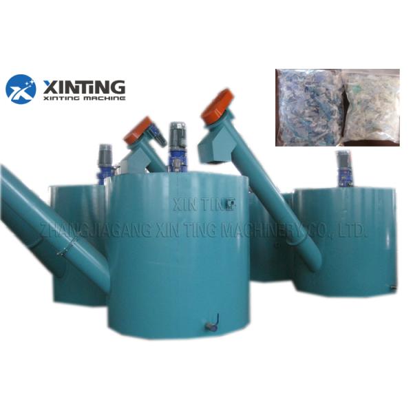 500kg/h PET Flakes Washing Line , PET Plastic Bottle Recycling Machine Hot Air Flow Drying