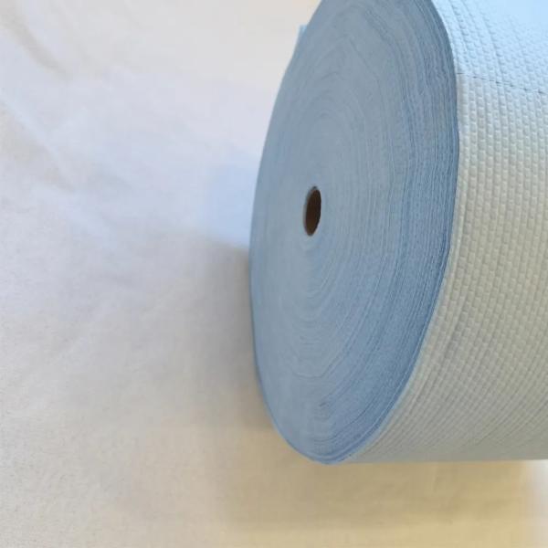 Équipement de nettoyage industriel de qualité non tissée éternuement humide rouleau bleu industriel lourd éternuement sec jumbo éternuement de nettoyage