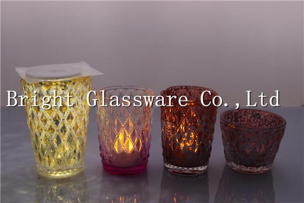 nice tea light candle holder, color glass candle holder