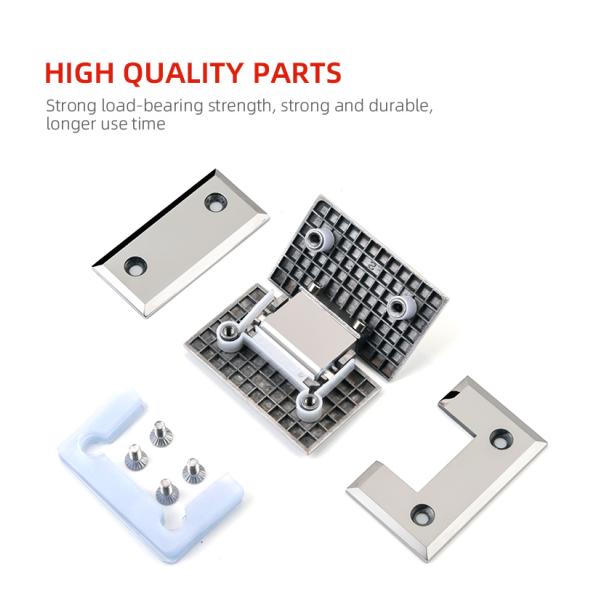 Secure Door Closure 8-12MM Glass Brushed Gold Shower Frameless Glass Door Pivot Hinge