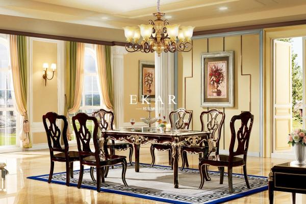 Luxury Classic Style Hand Carved Wood Dining Chair LF-352