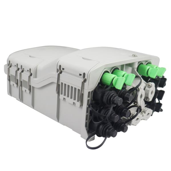 Белая коробка прекращения оптического волокна 16 портов с водоустойчивым переходником