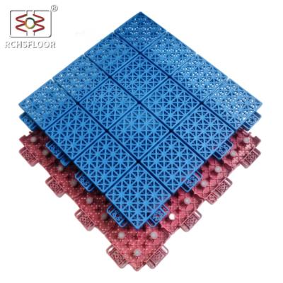 Polypropylene Outdoor Sports Flooring Tiles 410g Basketball Court Tiles