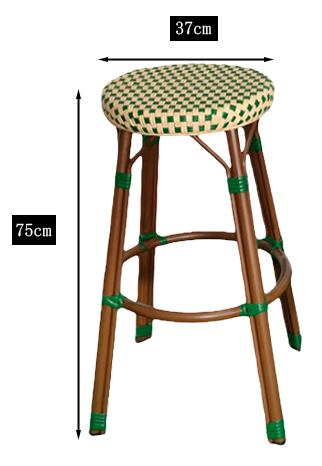 Elegant Vintage Rattan Bar Stools for Kitchen Lsland French Country Cane Back Counter Stools