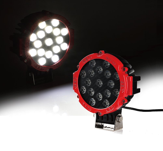 10-30VDC Round Outdoor 51 Watt LED Flood Lights Stainless Steel Mounting Bracket