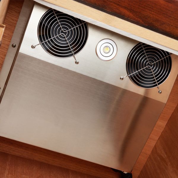 Intelligent Climate Control Solid Wood Cigar Cooler Humidifier Cabinet With Lock