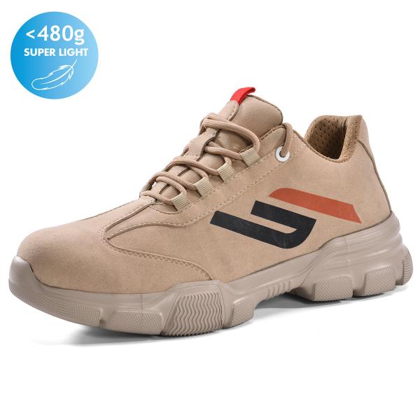 Cow Suede Leather Safety Shoes Work Boots Men Euro 36-47 Puncture Proof Work Boots