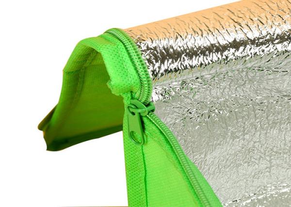 Milk Green Cooler Tote Bag Thermal Insulated Dry Aluminum Food Delivery