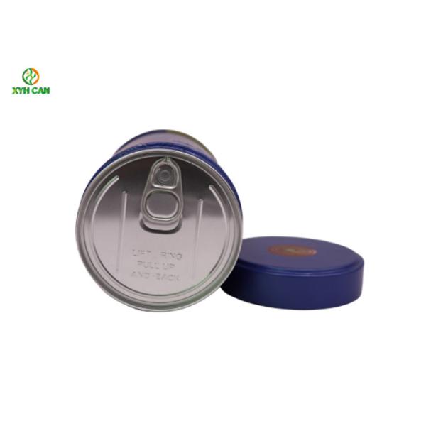 Large Capacity Cold Coffee Tin Can Round Tin Containers with Easy Open Lid