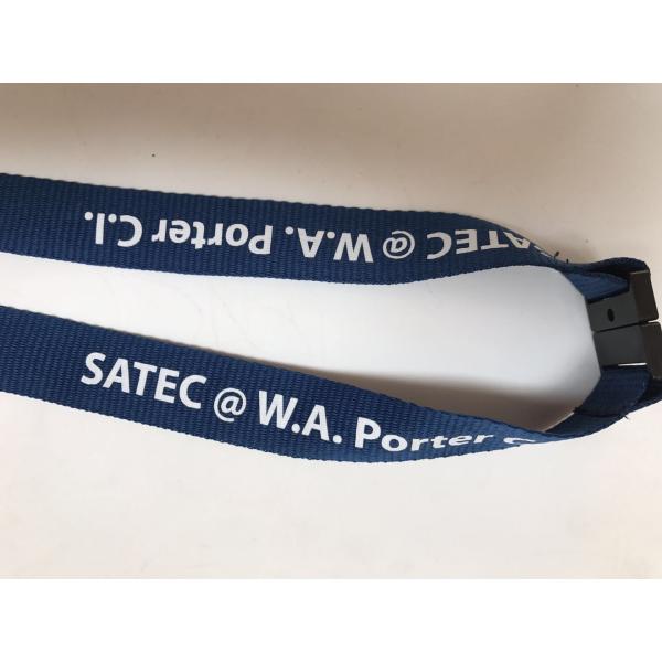 2.0*90cm Silk Screen Lanyards With Personalized Logo , Purple Trade Show Lanyards
