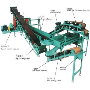 Tyre Shredder Machine with 800mm Tire Capacity for 50x50mm Rubber Block Output and Carbide Surfaced Tools