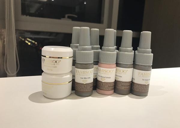 Jogo permanente líquido do pigmento da tatuagem da composição de 9 cores com creme dos cuidados de 2 partes