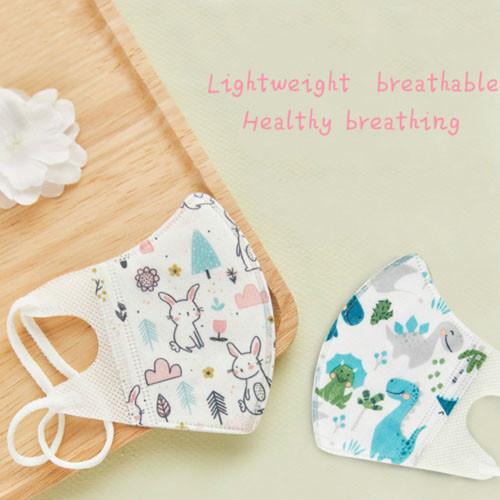 Dustproof 95% Filtration 17.5x13 3D Protective Face Mask Three Layers For Children