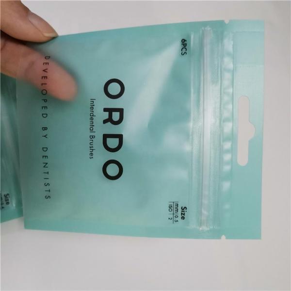 Custom Printed Small Plastic Packaging Zipper Bag for makeup brush